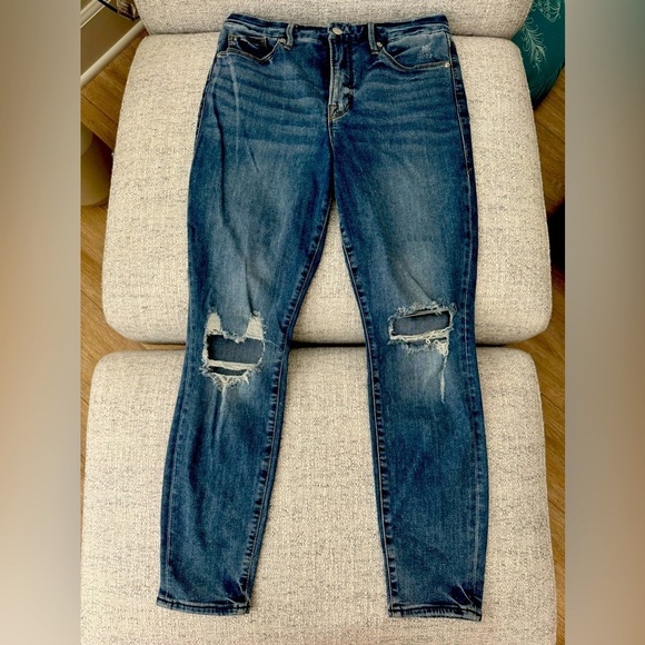 Good American Denim - Good American skinny distressed jeans​​​​